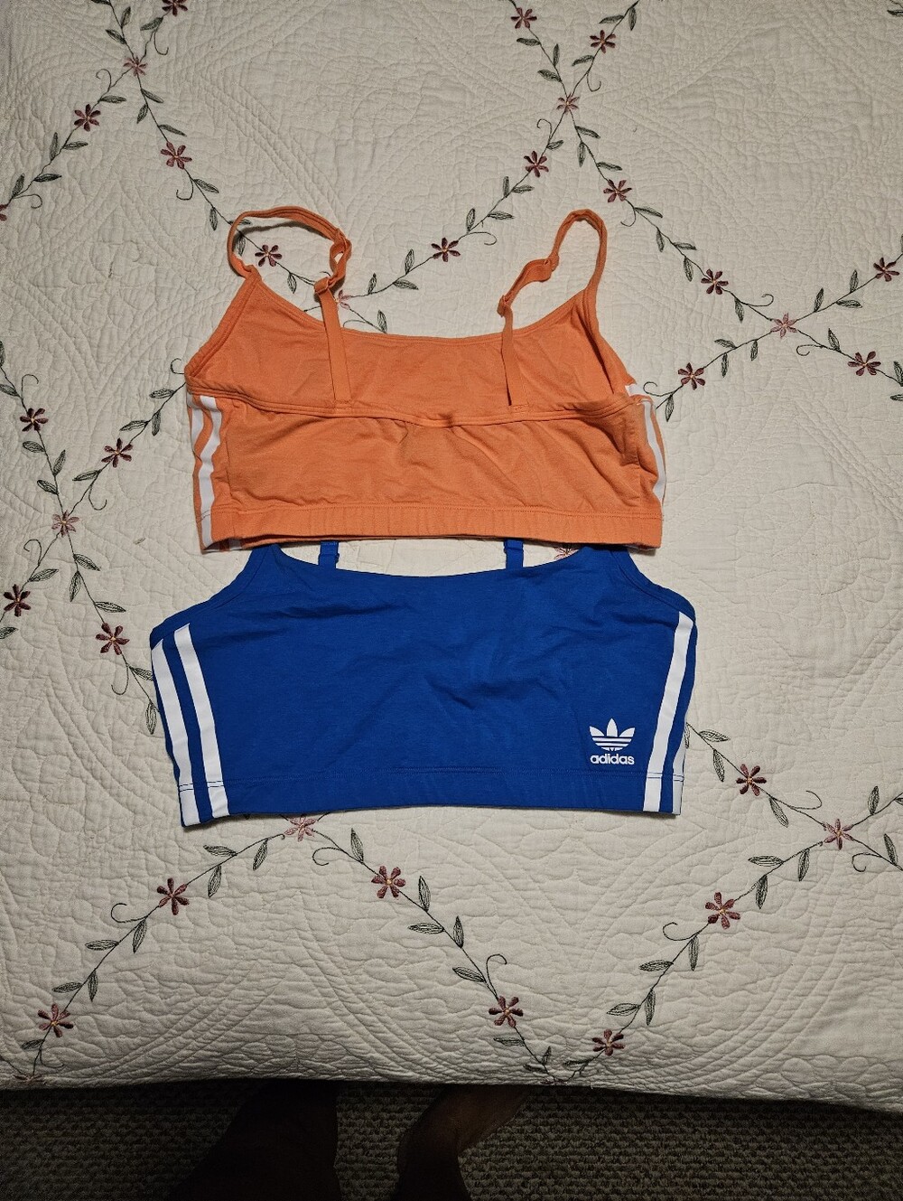 adidas Orange & Blue Cropped Sports Bralette Duo - Picture 2 of 3